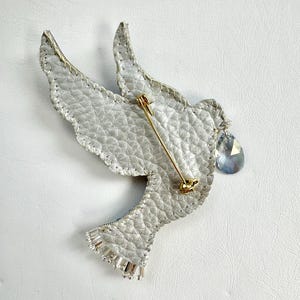 Hand-embroidered brooch ''Christmas tree"